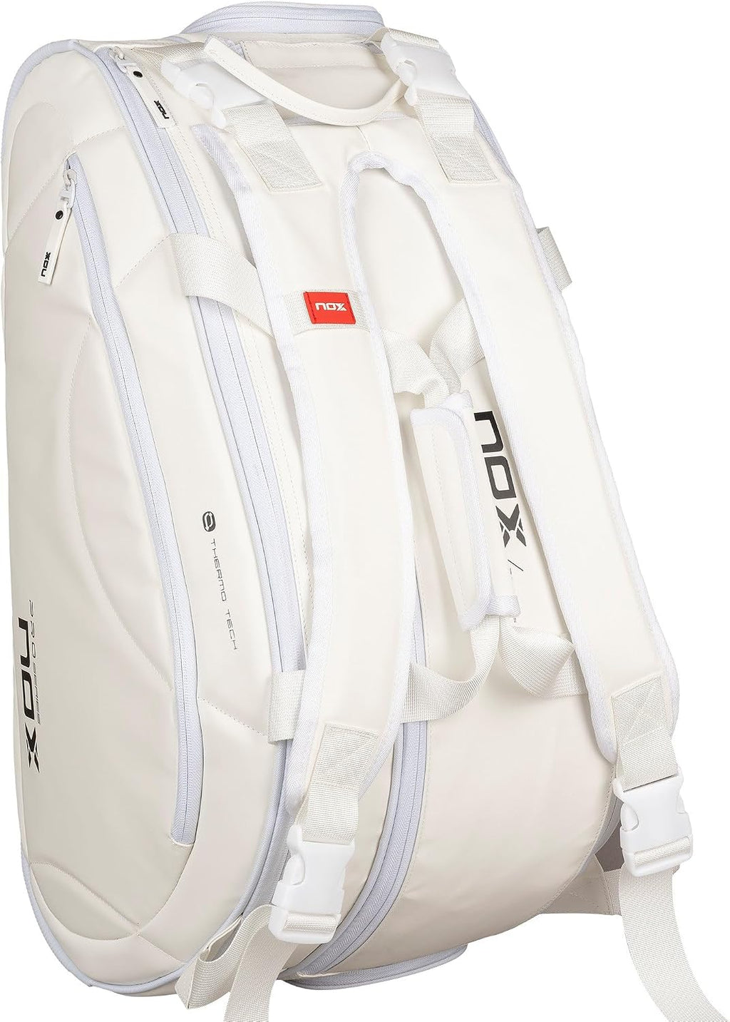 NOX Padel Bag PRO SERIES | Thermal ThermoTech Compartment | Large Capacity for 5 Rackets & Ventilated Shoe Pocket | Ergonomic Design with Backpack Straps | Padel Racket Bag for Men & Women