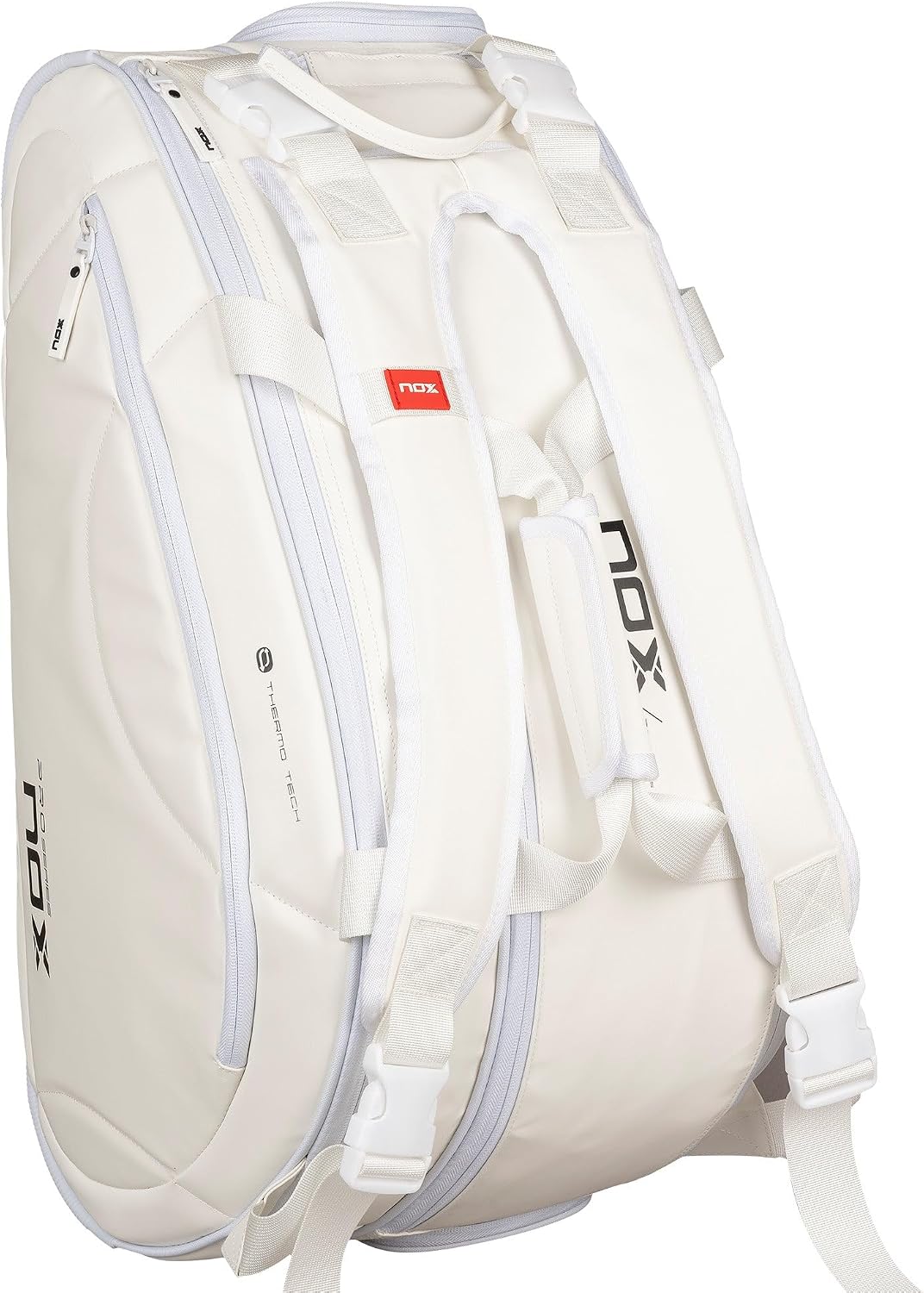 NOX Padel Bag PRO SERIES | Thermal ThermoTech Compartment | Large Capacity for 5 Rackets & Ventilated Shoe Pocket | Ergonomic Design with Backpack Straps | Padel Racket Bag for Men & Women