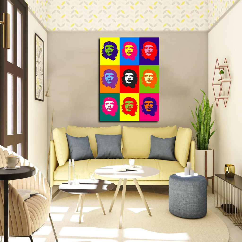 Andy Warhol Canvas Wall Art Warhol Pop Art Ernesto Guevara Large Painting for Bedroom Livingroom Office