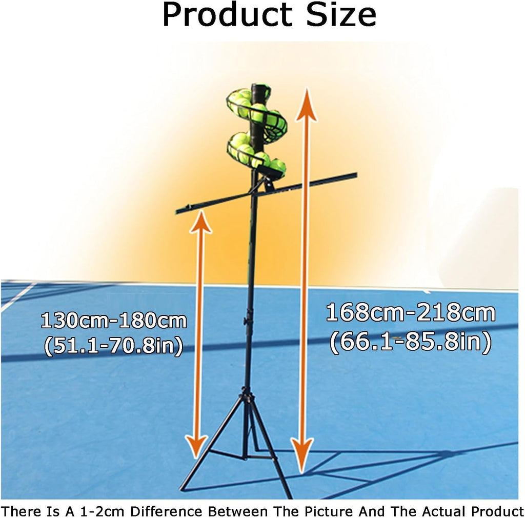 Tennis Ball Machine, Adjustable Height, Portable Manual Operation, Ideal for Beginners and Kids Training,Without Extra Track