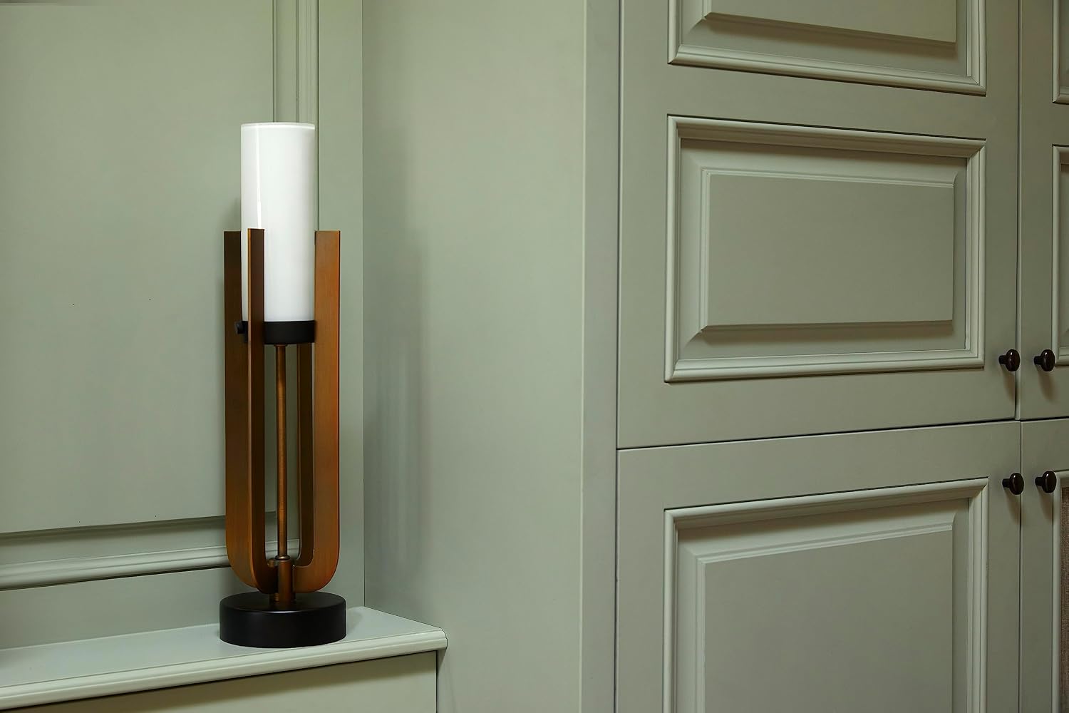 Jensine Accent Lamp – Modern Brushed Bronze Table Lamp, Commercial Grade Quality for Living Room