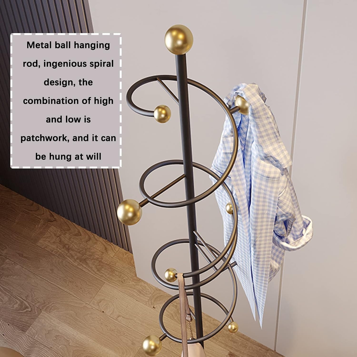 Coat Rack Stand Clothes Rack Stand, Hall Entryway Living Room Bedroom Office Creative Organizer, Hat Garment Scarfs Handbag Storage Holder, Stable Sh(Blue-20x185CM