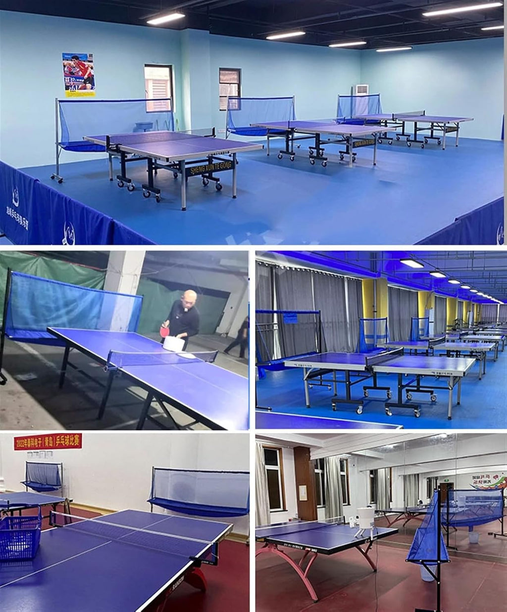 Rolling Table Tennis Catch Net, Adults & Kids Training Tool for Multi Ball Drills, Ping Pong Recycle Catcher Equipment for Indoor Outdoor Serve Practice & Family Leisure, Metal Frame