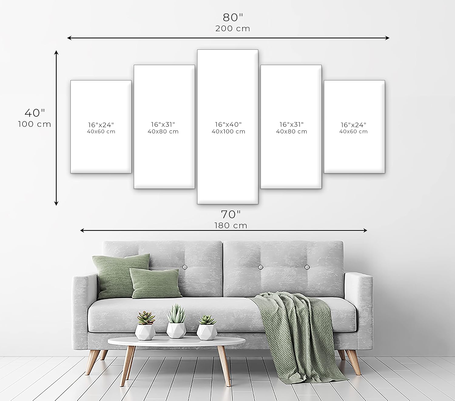artgeist - Textured Canvas Wall Art Beach Sea 80x40 in - 5pcs Painting Canvas Prints with Acrylic Gel Texture Picture Artwork Image - Contemporary Modern Photo Wall Home 020112-20