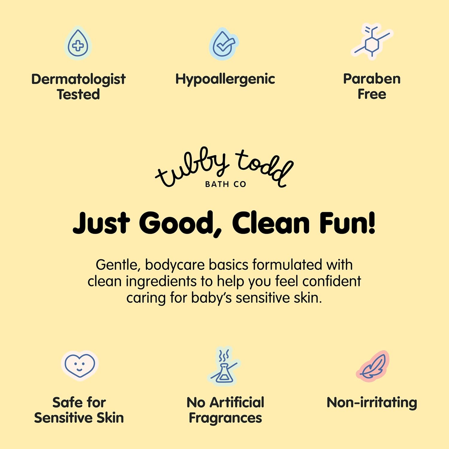 Tubby Todd Baby Bundle Newborn Skin Care Set | Hypoallergenic Hair + Body Wash, All Over Ointment Sweet Cheeks Diaper Paste, Full Size, Fragrance Free