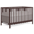 Dream On Me Synergy Wave 5-in-1 Convertible Crib, GREENGUARD Gold, Chocolate Chip