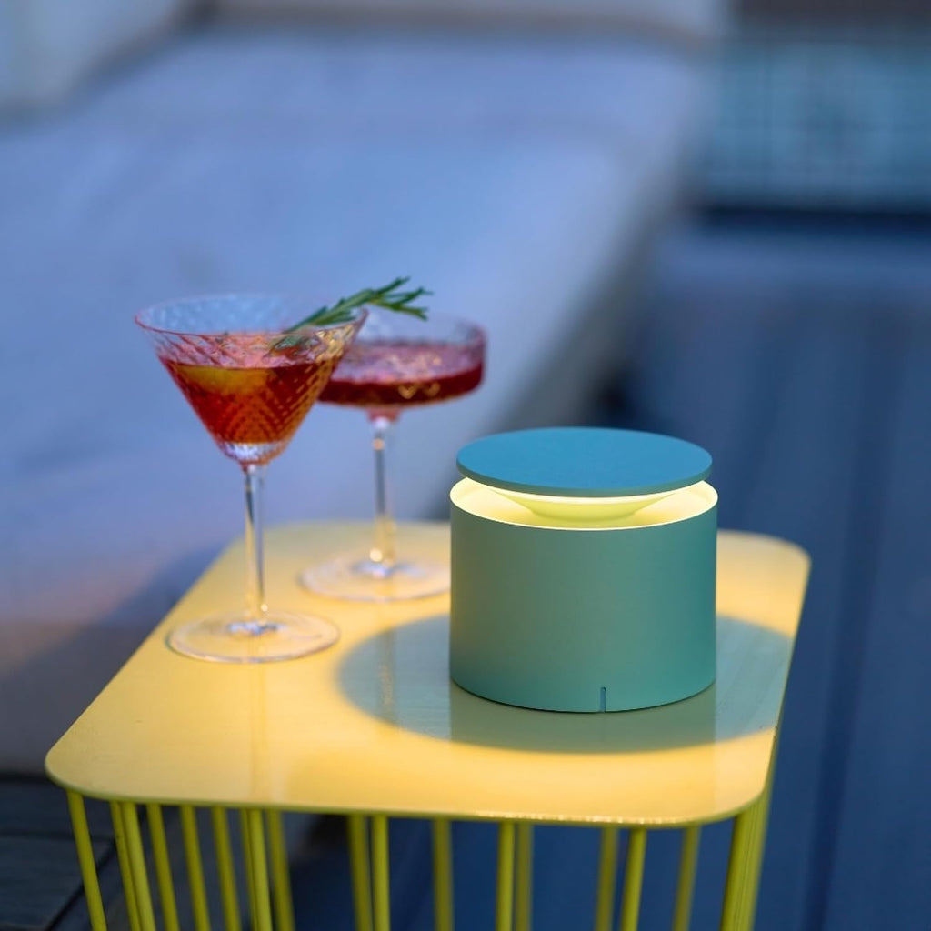 Zafferano, Push-Up Lamp, Rechargeable Cordless Table Lamp with Touch Controls, Suitable for Indoor and Outdoor, Dimmer, 2200-3000 K, Height 3.1-3.9 Inches, Sage Color
