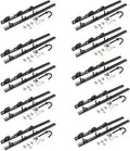 ECOTRIC 10pc 3 Place Weed Eater Rack Carrier Mount On Landscape Truck | Trailer Enclosed Trimmer Rack Holder w/Lock Pair