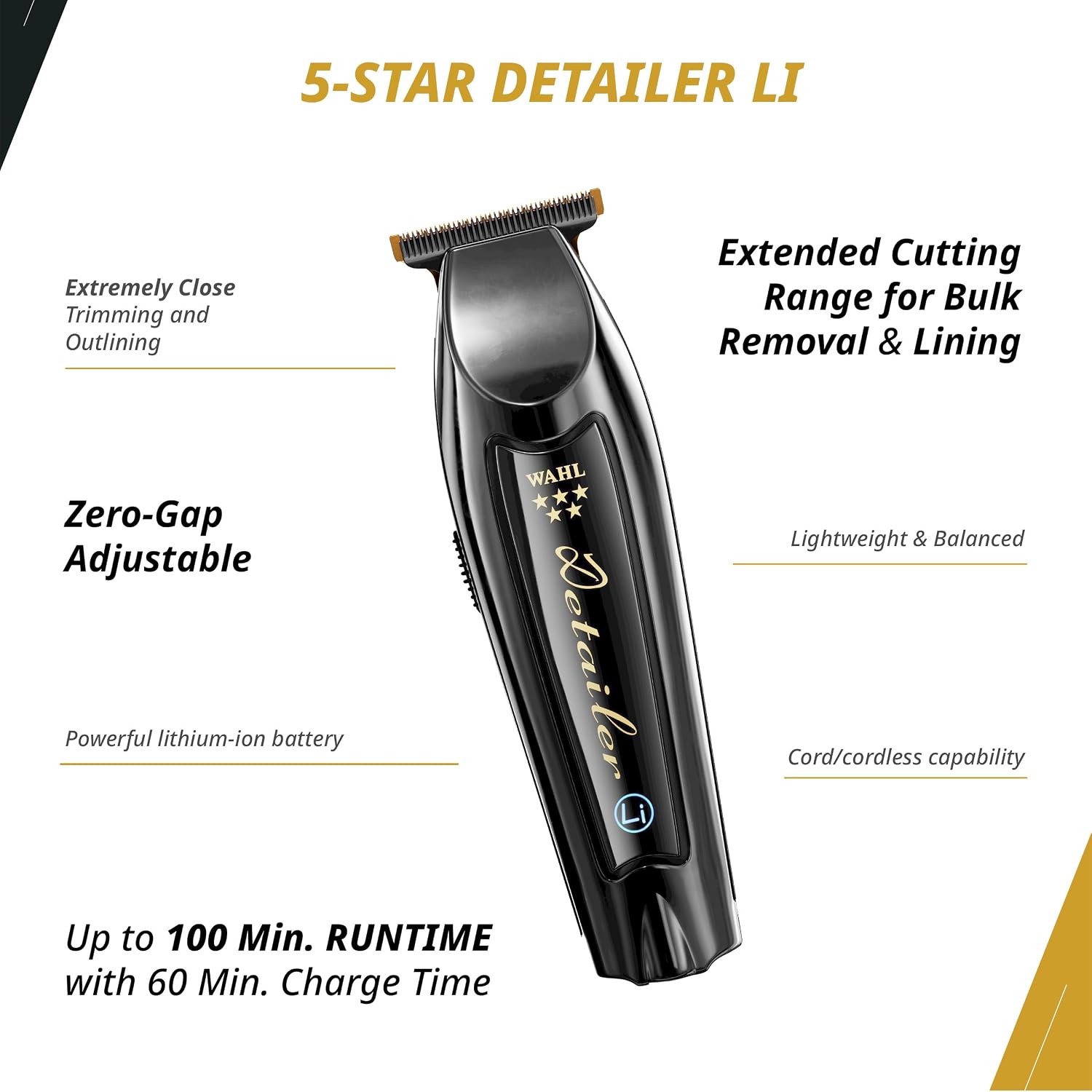 Wahl Professional 5-Star Kit, with Cordless Magic Clip Clipper, Detailer Li Trimmer, Vanish Shaver & Power Station Charging Dock, 100+ Minutes Runtime
