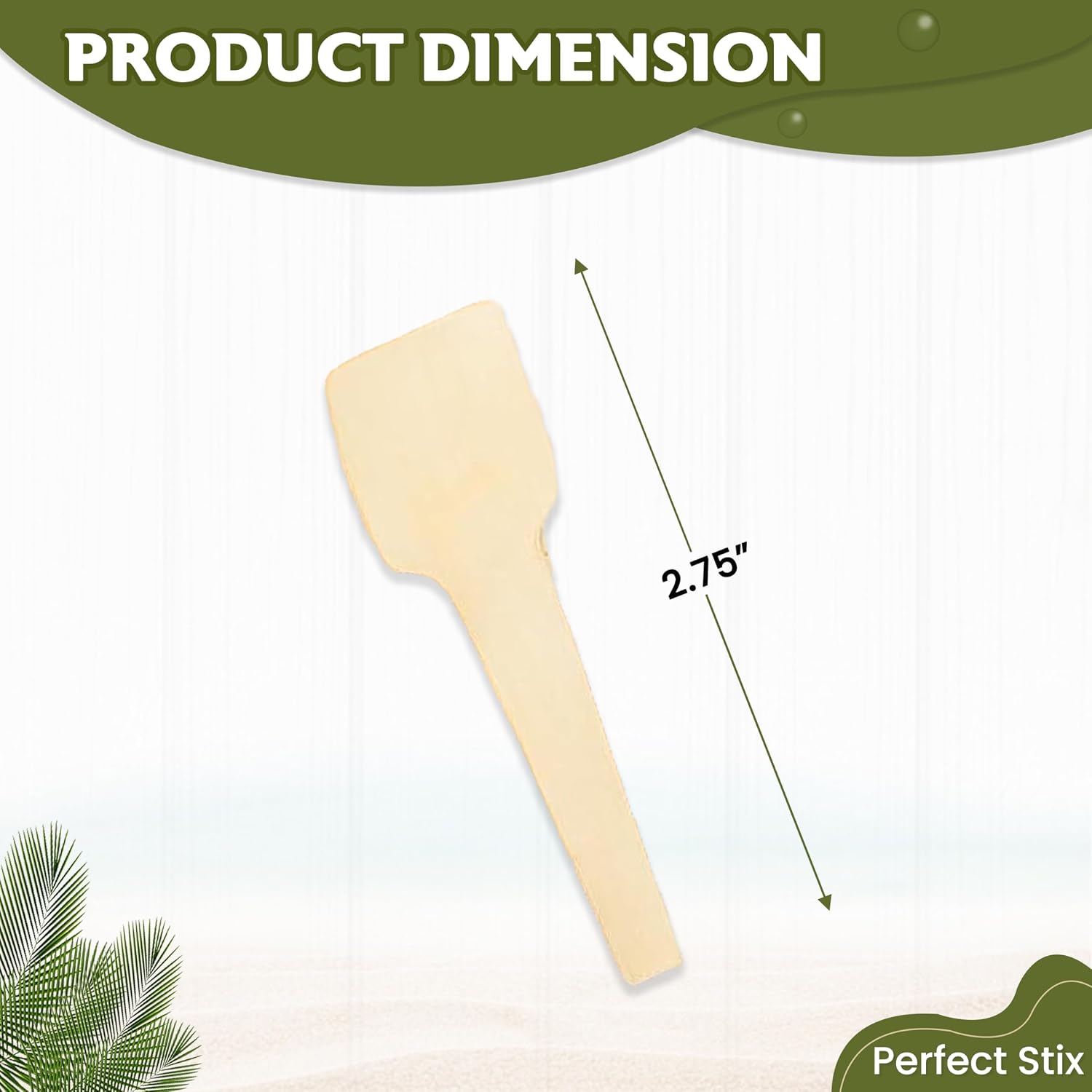 2.75' Disposable Wooden Taster and Sampling Spoons - Pack of 10,000ct
