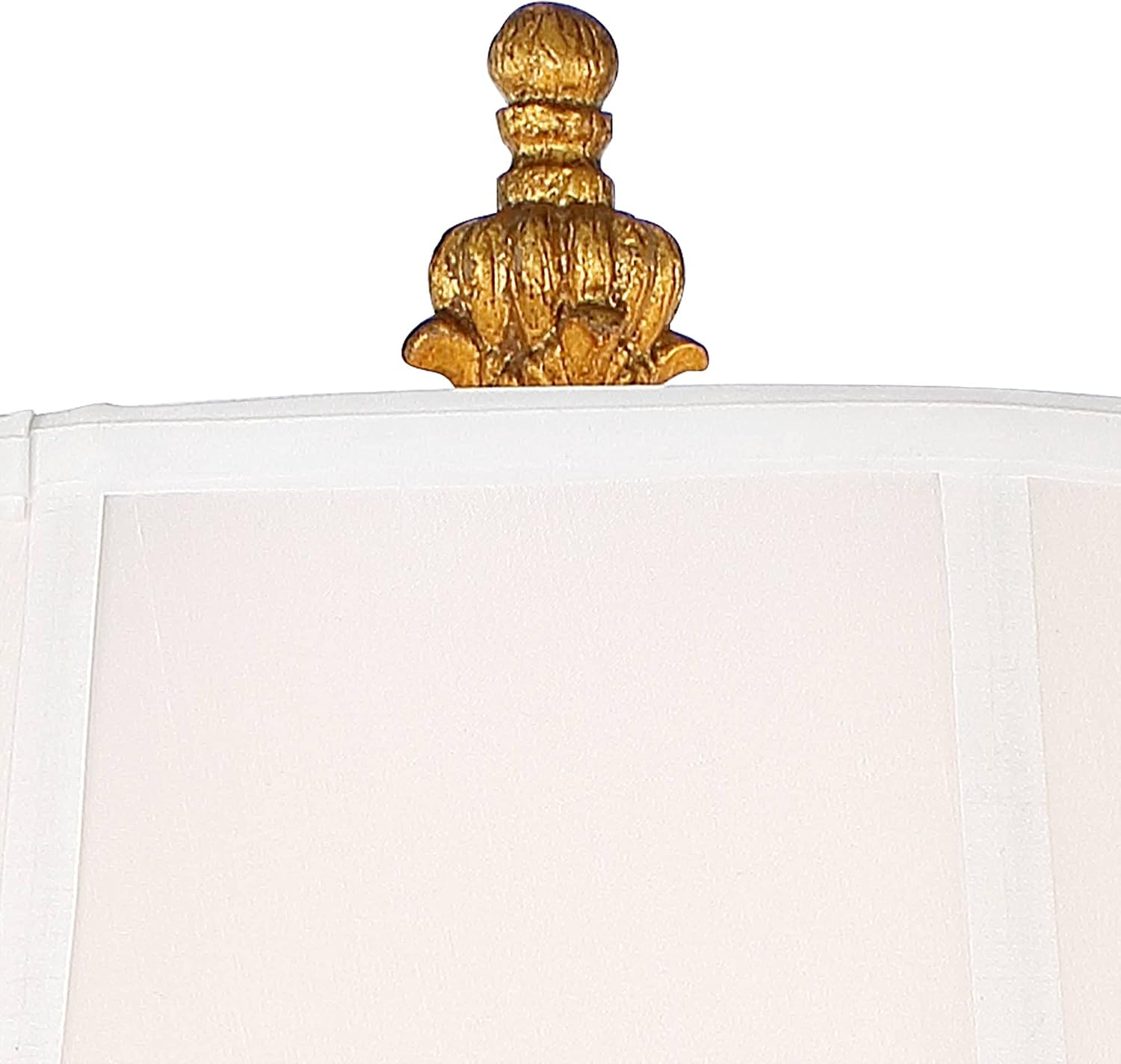 Barnes and Ivy Duval Traditional French Style Table Lamp 34' Tall Bright Gold Candlestick Crystal White Fabric Bell Shade for Living Room Bedroom House Bedside Nightstand Home Office Entryway