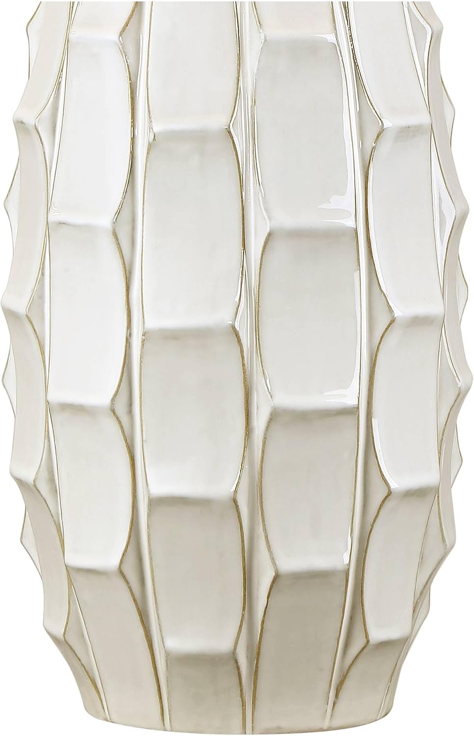 Possini Euro Design Cosgrove 32 3/4' Tall Oval Large Mid Century Modern Coastal End Table Lamps Set of 2 White Ceramic Living Room Bedroom Bedside Nightstand House Beige Shade (Colors May Vary)