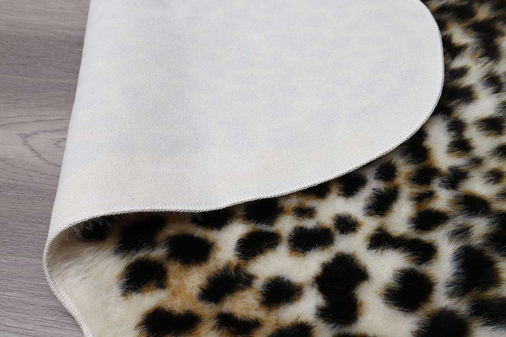 Huichenxing2021FURSTORE Leopard Rug Cheetah Print Rugs for Living Room Bedroom Faux Animal Print Area Rug Cowhide Skin Mat 6.2x8.2ft
