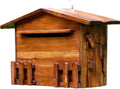 Wooden Mailbox Outdoor Post Box Rainproof Suggestion Box Creative Letter Box Wall Mounted Mailbox for Home Garden 40x13.5x24cm
