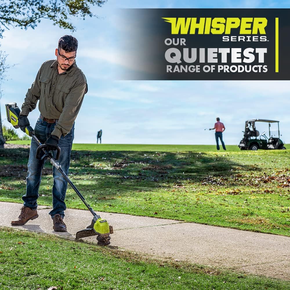 40V HP BRUSHLESS Whisper Series 17 in. Cordless Battery Carbon Fiber Shaft String Trimmer