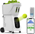PT-SAMRT PRO-Internal Spin Tennis Ball Machine - Smart App Control - 100+ Ball Capacity - Professional Training Equipment - Realistic Ball Trajectory Simulation - 4-6 Hour Battery Life