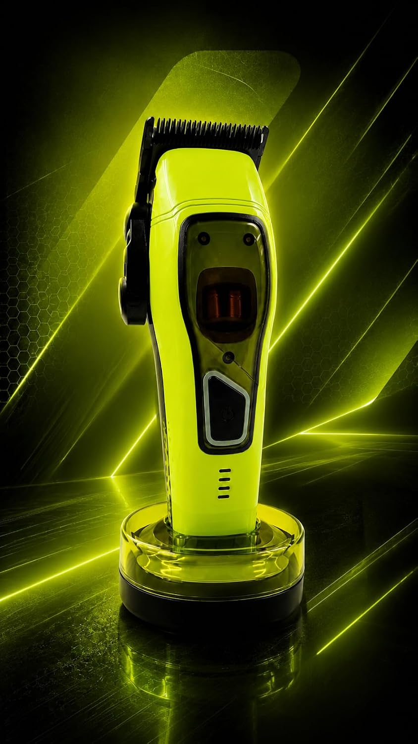 BWAY Linear Professional Hair Clipper for Barbers, 20,000 RPM Dual Core Linear Motor, Cordless Barber Clipper, Zero Gap Fade Clipper, USB-C Rechargeable, Aluminum Body (Lime)