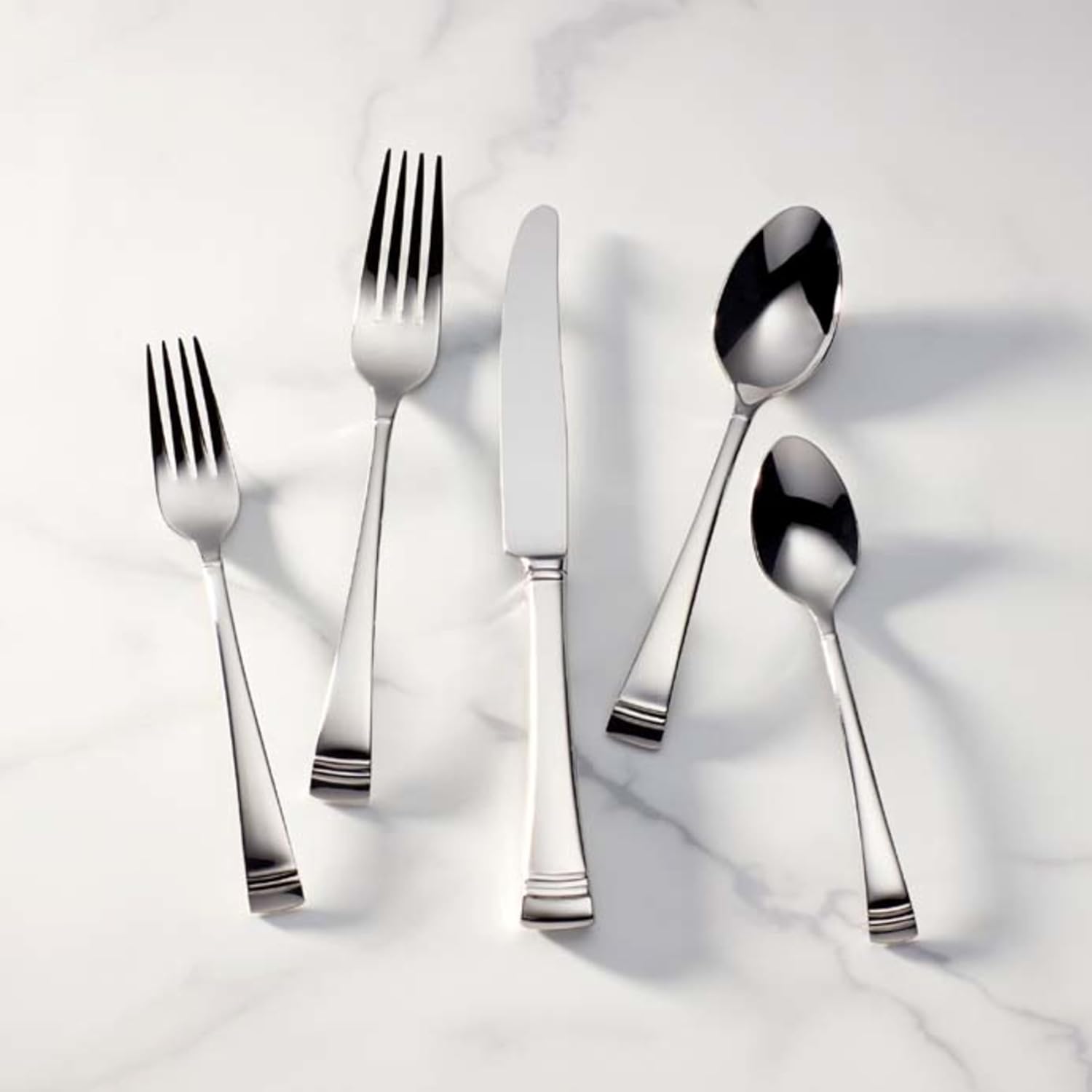 Lenox 828373 Federal Platinum Frosted 20-piece Flatware Set, Service For 4 (Frosted, 20-Piece)