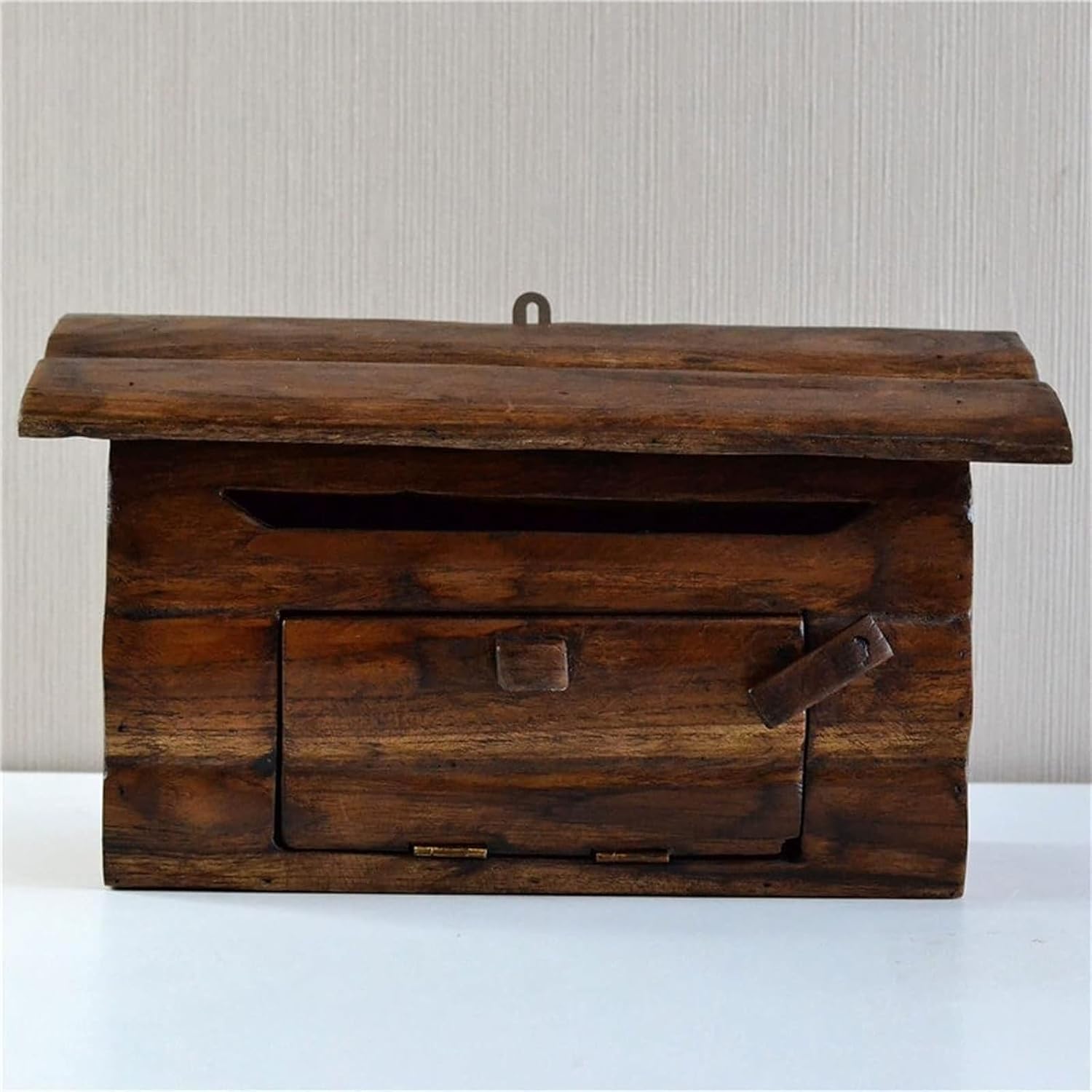 Letterbox Mailbox Dropbox Postbox Wooden Outdoor Mailbox Wall Mounted Newspaper Letter Box Creative Post Box for Home Decor Letter Box Mailboxes Post Box