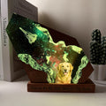 Custom dog & cat memorial gifts for loss of dog & cat, Personalized Space Resin Lamp with Photo and Text, Variable Lights, Handmade Unique pet memorial gifts for the furry astronaut you missed (8'x5')