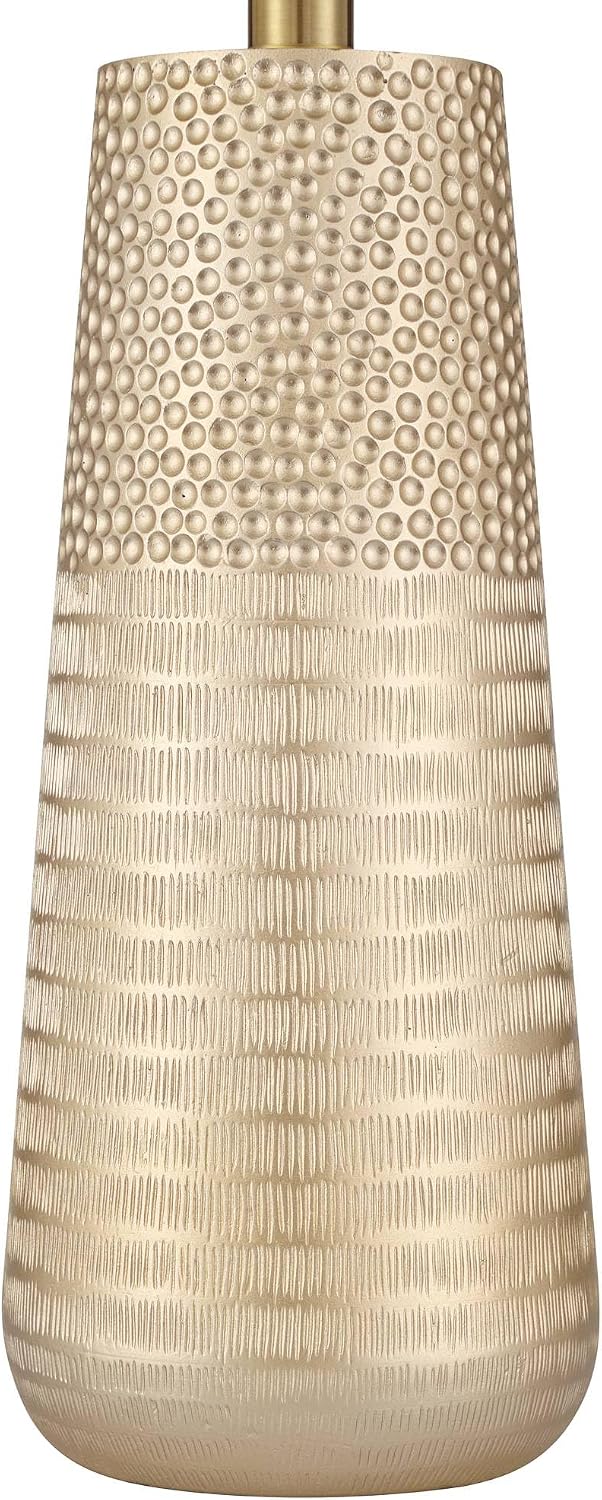 360 Lighting Mira 25 1/4' High Modern Table Lamps Set of 2 Textured Gold Finish Fabric Oatmeal Shade Living Room Bedroom Bedside Nightstand House Office Home Reading Kitchen Entryway Console