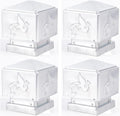 Post Cap 4 Packs Square Top Fence Post Caps for Outdoor Garden Fences Lamp Deck Mailbox Posts Patio Decoration 100x100mm
