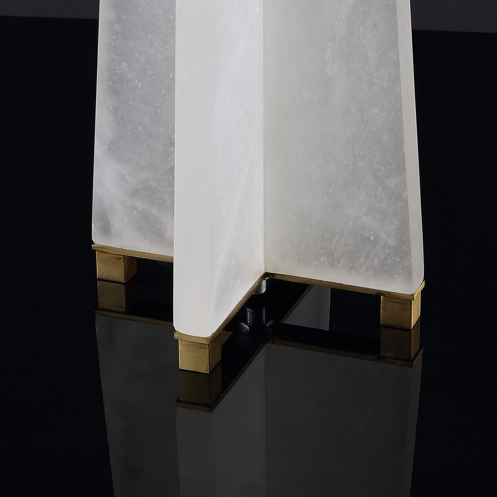 SAFAVIEH Couture Lighting Collection Gracellen Alabaster & Gold 27-inch Bedroom Living Room Home Office Desk Nightstand Table Lamp (LED Bulb Included)