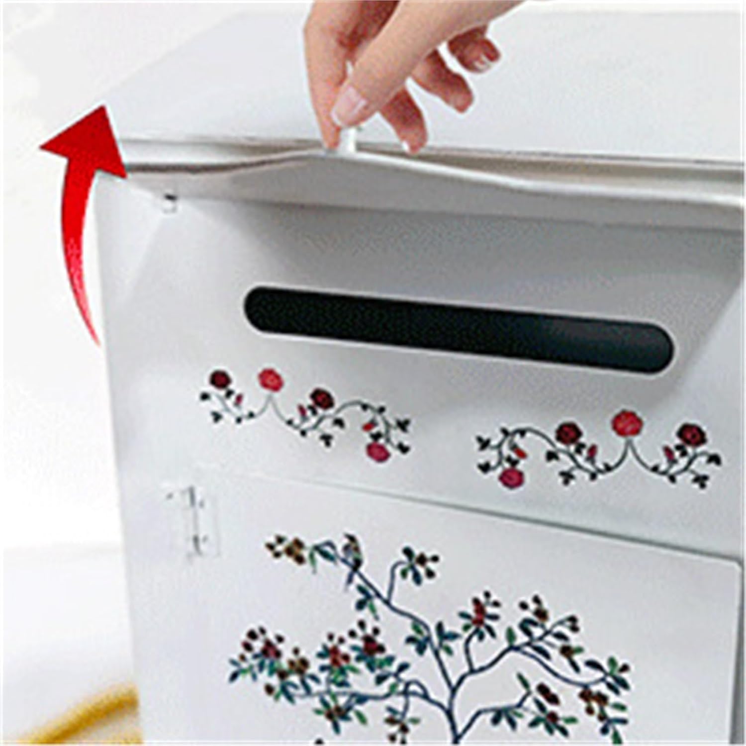 Mailboxes for Outside Wall Mounted Storage Mailbox Postbox Outdoor Creative Wall Iron Belt Lock Suggestion Box Mail Box(40x12x27cm)