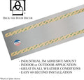 Engraved Door Kick Plate - 'UTILITARIAN' Monogram - Industrial 3M Self-Adhesive Mount - Personalized Artisan Kickplate for Doors (6x30', Oil Rubbed Bronze)