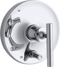 Purist® Rite-Temp® pressure-balancing valve trim with lever handles, valve not included