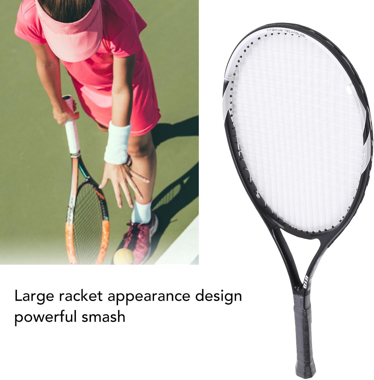 RiToEasysports Tennis Rackets, Composite Material Super Light Kids Racquets with Line Training Kit Suitable for People Who Sit for Long Periods at Work