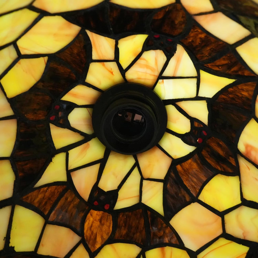 Tiffany Table Lamp Black Bats Stained Glass Bedside Lamp Tiffany Style S Metal Leaves Desk Light for Home Living Room Office Dormitory Bar Family Friends Gift