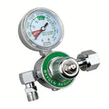 M1-540-P M1 Series Preset Pressure Oxygen Regulator for Oxygen Concentrator, Oxygen Tank Regulator Gauge with CGA540 Nut/Nipple Inlet, 3000 PSI, O2 Oxy Regulator Chrome Brass Body