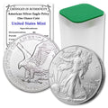 2025 - Lot of (10) 1 oz American Silver Eagle Coin Brilliant Uncirculated (Eagle Privy) with Certificates of Authenticity $1 Seller BU