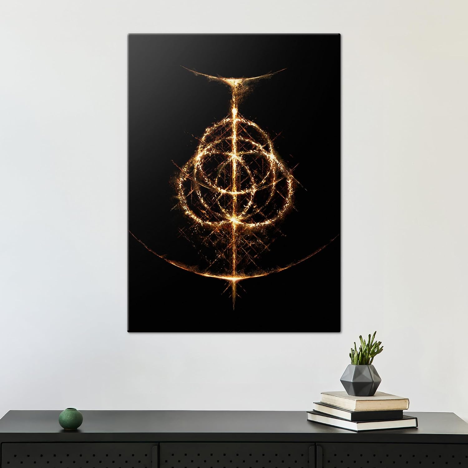 Displate Metal Poster ELDEN RING Rune Wall Art L | Wall-safe magnetic mounting, no drilling or tools. Easy to mount, artwork, wall decor home living room, bedrooms, offices.