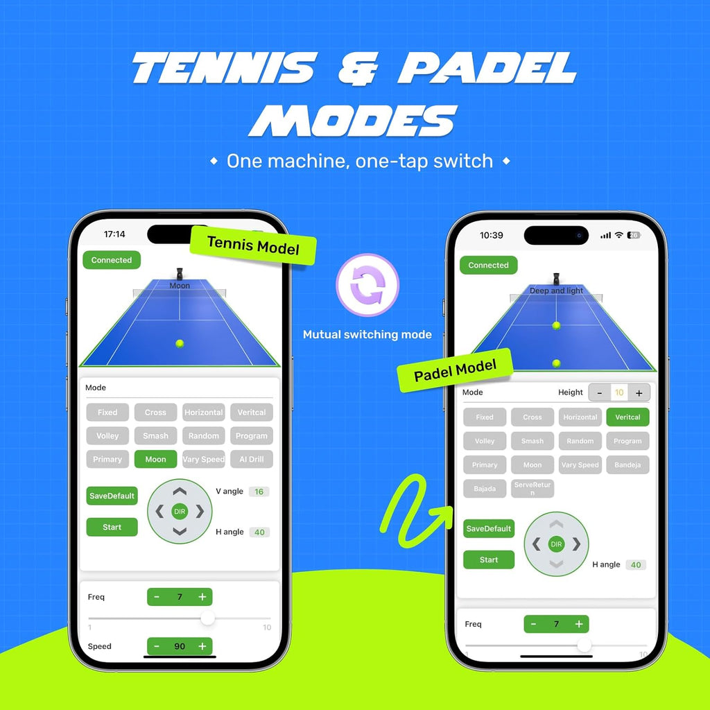 PUSUN｜PT-Smart Tennis Ball Machine: App Control with 12 Built-in Training Modes,6-Level Spin,28-Pt,75 MPH,32.6 lbs,100+ Ball,5H Battery, Portable, for Tennis/Padel,Training, Practice,Beginners to Pros