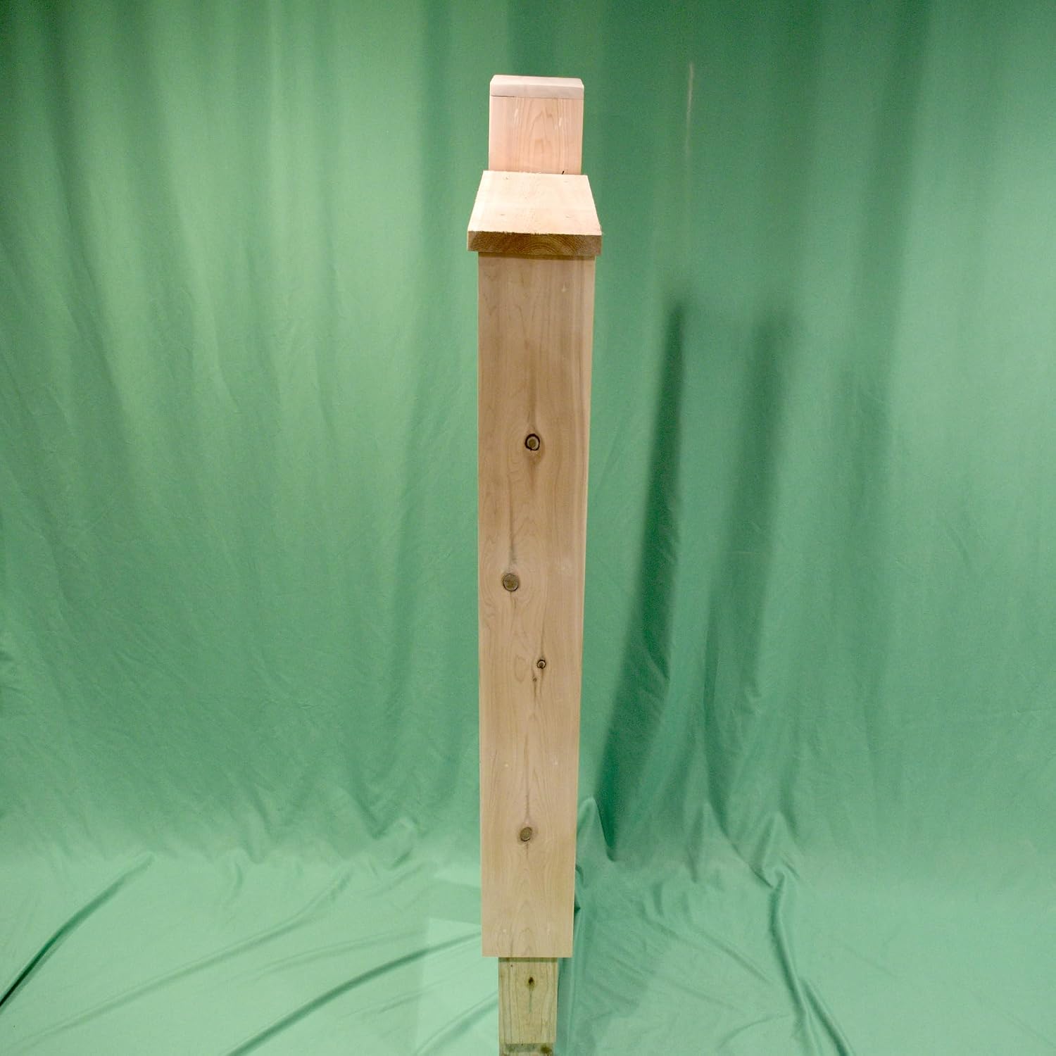 Farmhouse Wood Classic Mailbox Stand, Unfinished Natural - Shiplap Style, Post Mount, Solid Cedar, Amish Handcrafted in USA