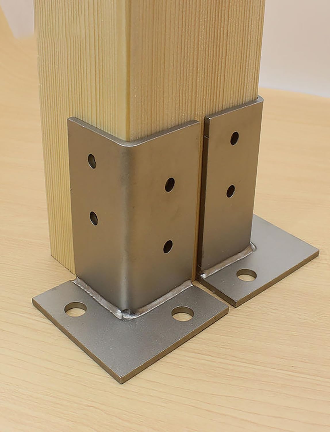 Post Anchor Post Base,Adjustable Pergola Patio Deck Galvanized Adjustable Standoff，Balcony Mailbox Lumber Base Bracket for In-ground Post Support with Screw