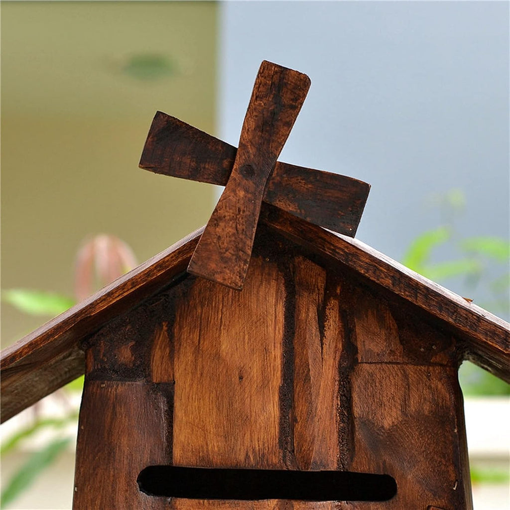 PostBoxes Outside Mailboxes Classic Retro Wooden Suggestion Box Modern House Mail Box 14x35x34cm
