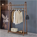 Coat Rack Stand Clothes Rack Stand, Large Capacity Garment Shelves, Scarfs Handbag Umbrella Shoe Storage Holder, Ideal for Hall Bedroom Entryway Offi(Brown-80x40x170CM