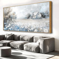 Landscape Abstract Landscape Wall Art - Large Framed Canvas Painting for Living Room, Bedroom, Modern Artwork Decor - 60x30 Inch Ready-to-Hang