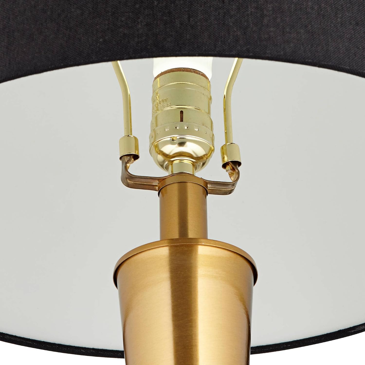 Possini Euro Design Wayne Modern Table Lamps 29 1/4' Tall Set of 2 with USB Charging Port Brass Gold Black Tapered Drum Shade for Bedroom Living Room Nightstand Bedside Night Stand Office Kids Room