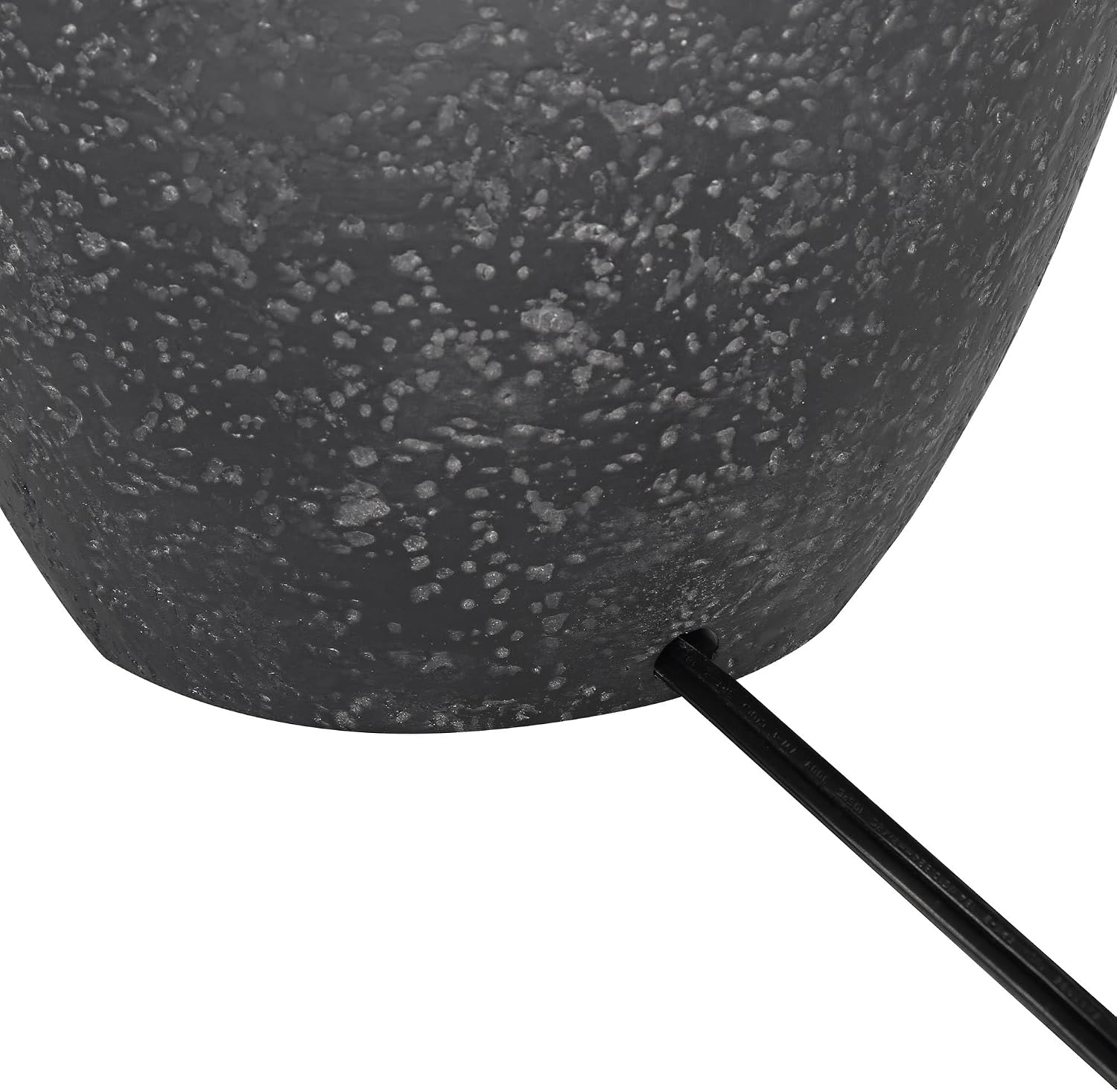 360 Lighting Romeo 23 1/2' High Jar Small Modern Coastal Accent Table Lamps Set of 2 Stone Gray Finish Fabric Beige Shade Living Room Bedroom Bedside Nightstand House Office Home Reading Kitchen