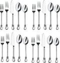Silverware Twist Collection Polished Stainless Steel Flatware Set (Set of 4)