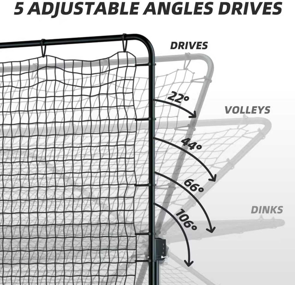 MR Pickleball Rebounder 6'x6', Adjustable Angle & Height Pickleball Rebounder, Tennis Rebound Net, Pickleball Solo Training Equipment for Dinks Volleys Accuracy Coordination Kitchen Control