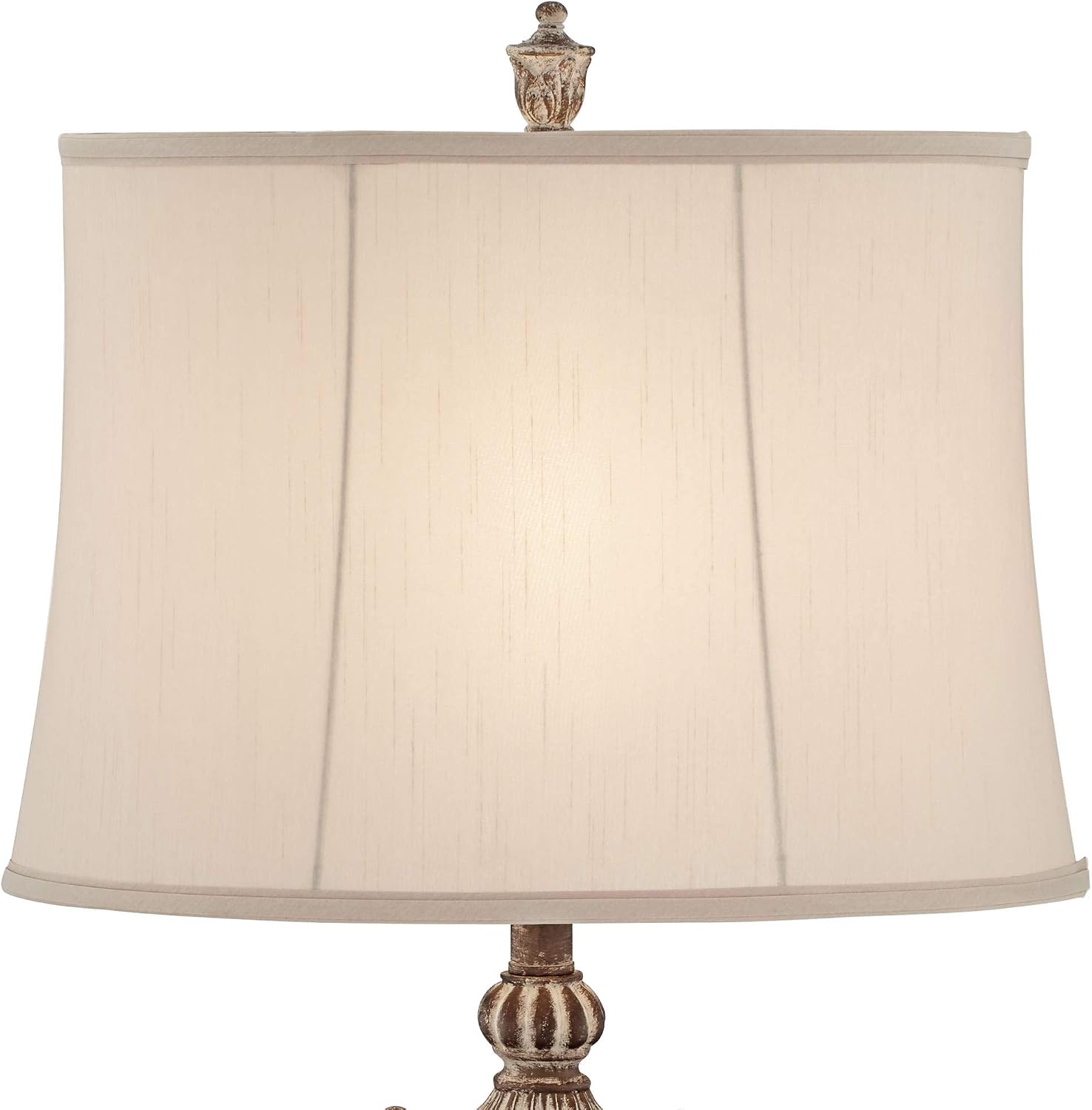 Regency Hill Elle Traditional Antique Table Lamp 33' Tall Classic Gold Open Scroll Bronze Off White Oval Shade Decor for Living Room Bedroom House Bedside Nightstand Home Entryway