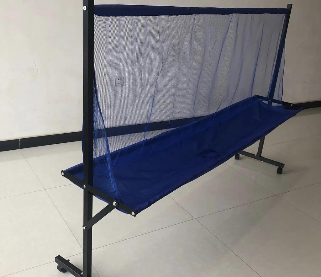 55 Inch High Table Tennis Robot Catch Net, Adults & Kids Training Tool for Multi Ball Drills, Ping Pong Recycle Catcher Equipment for Indoor Outdoor Serve Practice