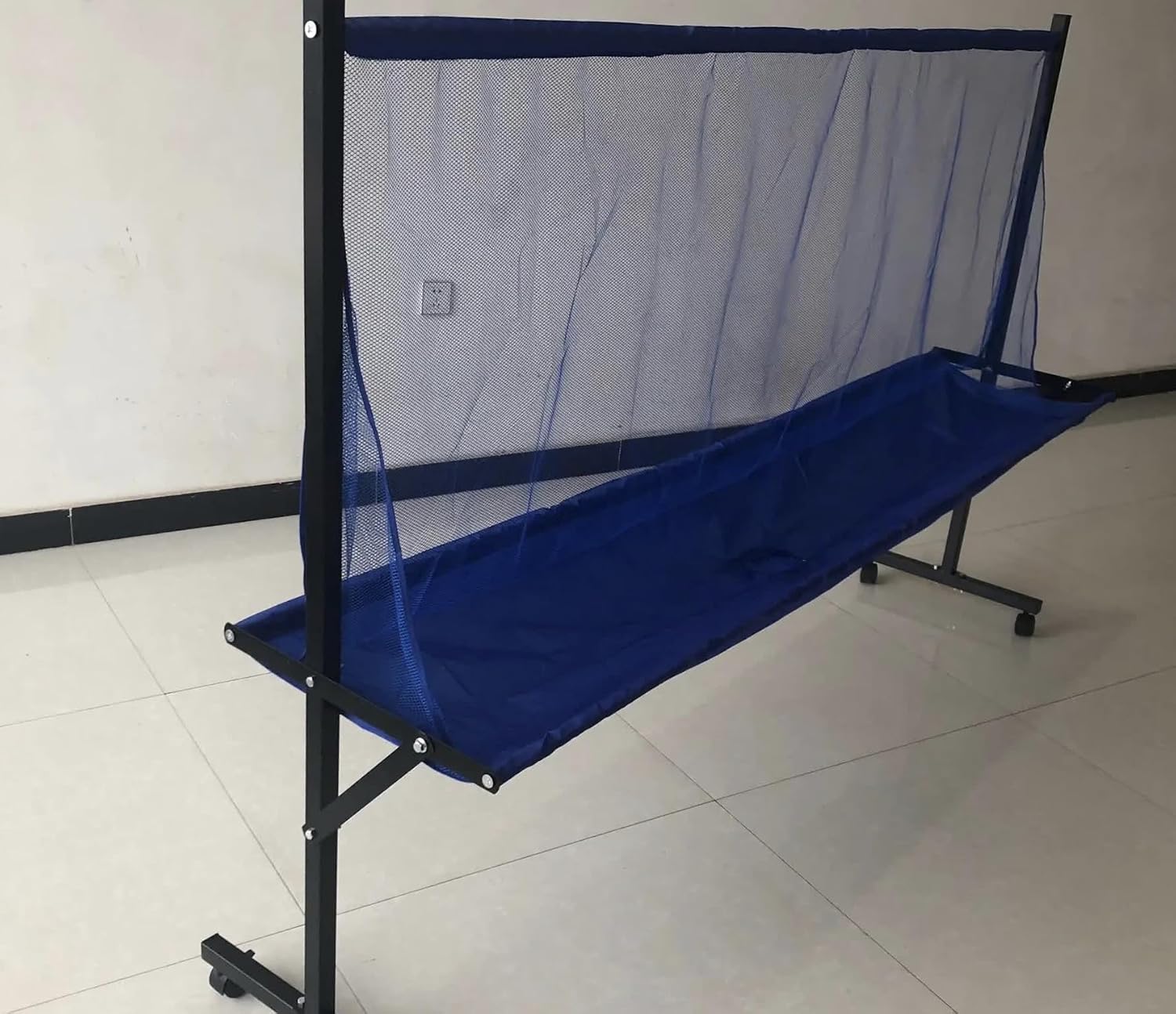 55 Inch High Table Tennis Robot Catch Net, Adults & Kids Training Tool for Multi Ball Drills, Ping Pong Recycle Catcher Equipment for Indoor Outdoor Serve Practice