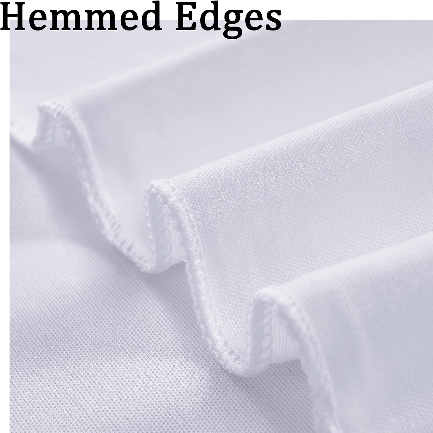 50ft x 8ft Wrinkle Free White Backdrop Curtains for Parties, 10 Panels 5ftx8ft Polyester Photo Backdrop Drapes for Weddings Birthday Photography Background Curtains