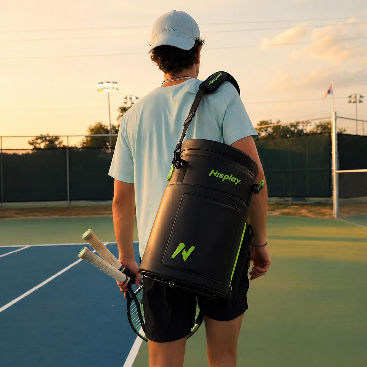 L1 Tennis Ball Machine, Ultra Light 6KG Backpack Design, Dual Control via APP & Remote, up to 50 Balls Capacity, 2–3 Hours Battery Life,Adjustable Speeds & Oscillating